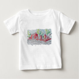 Historisk röd tegelentré t shirt