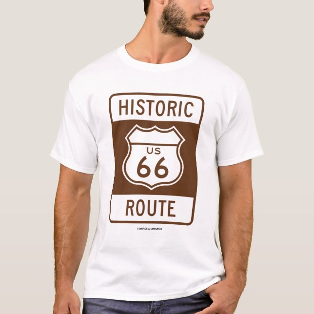 Historisk rutt för US 66 (transport undertecknar), T Shirt (Framsida)