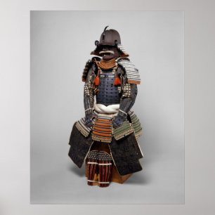 Historisk Samurai Armor-fotografi (1800-talet) Poster