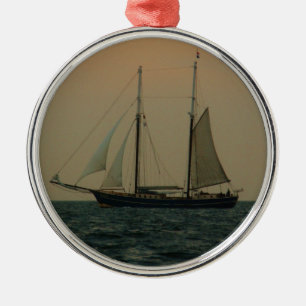 Historisk Schooner Julgransprydnad Metall