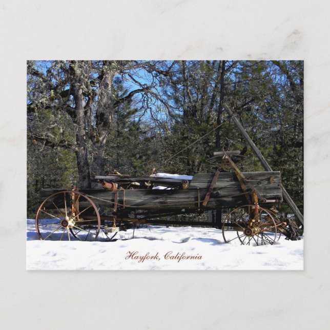 Historisk sex vårs vagn....... vykort (Framsida)