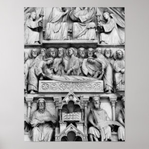 Historisk skulpterar kristen Notre Dame Paris Poster