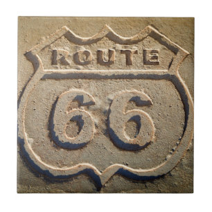 Historisk skylt för Route 66, Arizona Kakelplatta