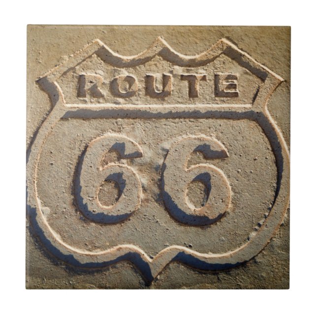 Historisk skylt för Route 66, Arizona Kakelplatta (Framsidan)
