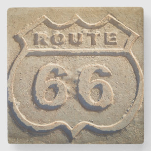 Historisk skylt för Route 66, Arizona Stenunderlägg