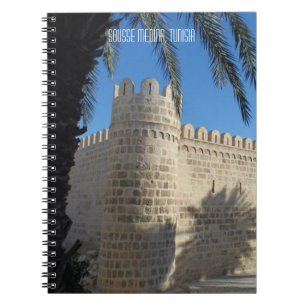 Historisk Sousse Medina platsTunisien Travelogue Anteckningsbok Med Spiral