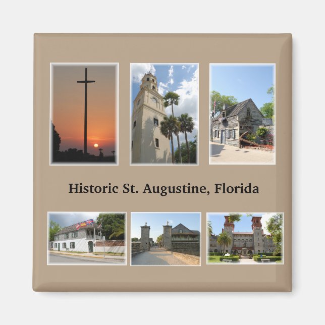 historisk st augustine florida magnet (Framsidan)