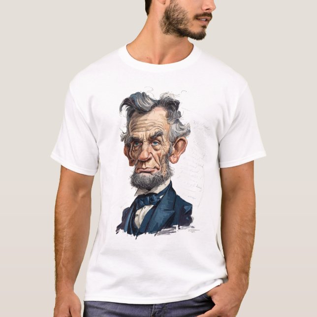 Historisk statsman karikatyr — 1800-talet  t shirt (Framsida)