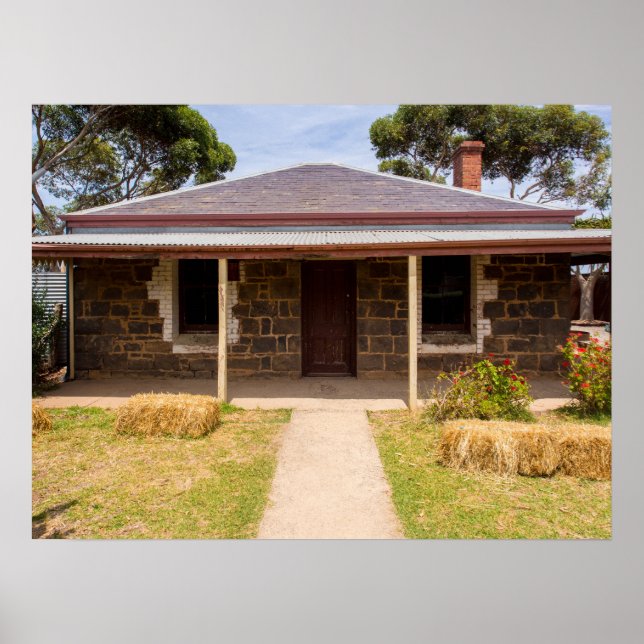 Historisk stenkolshus Rustic Farmhouse Charm Poster (Framsidan)