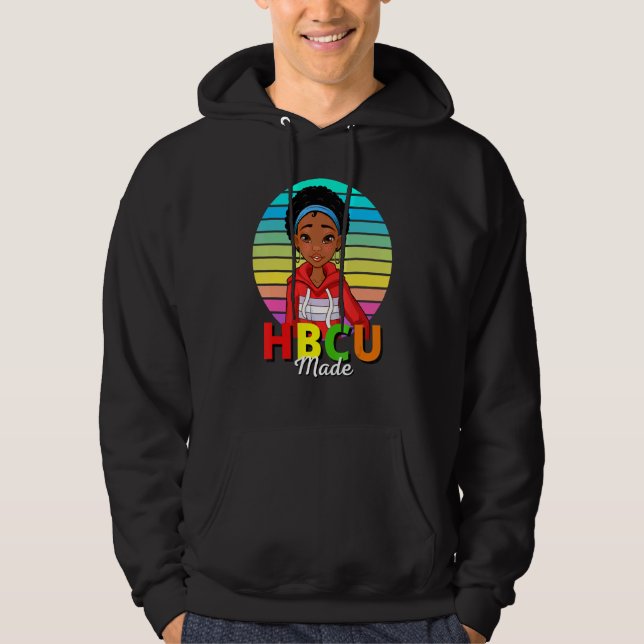 Historisk svart Universiteten Hoodie (Framsida)