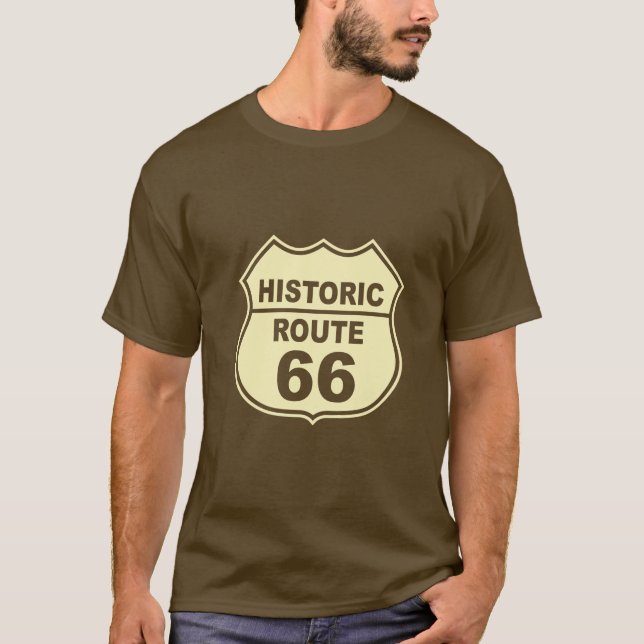 Historisk T-tröja för rutt 66 T Shirt (Framsida)