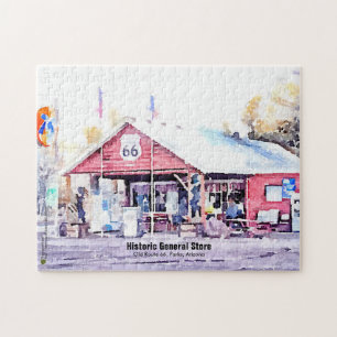 Historisk väg 66 Arizona General Store Watercolor Pussel