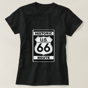 Historisk väg 66 T-shirt Dam Black