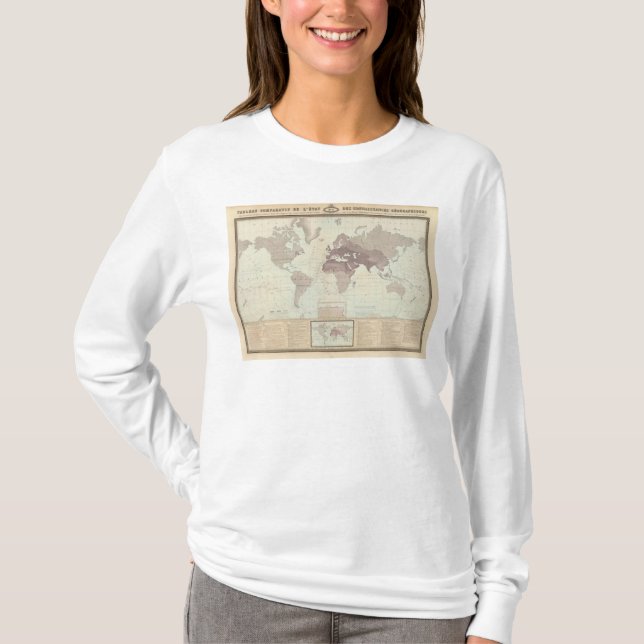 Historisk världskarta t shirt (Framsida)