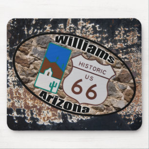 Historisk ~ Williams, Arizona för rutt 66 Musmatta
