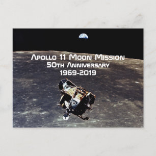 Historiska Apollo 11 månuppdragets 50-årsjubileum Vykort