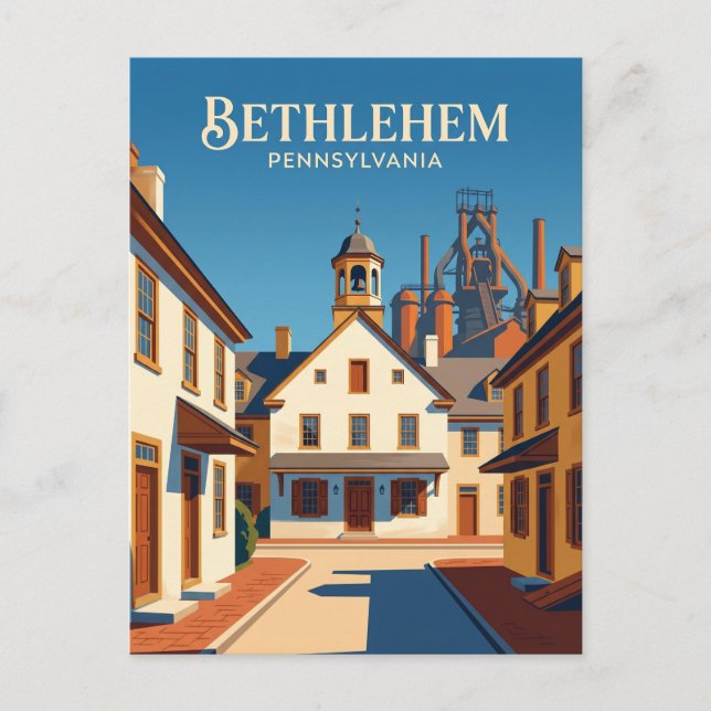 Historiska Bethlehem USA Vykort (Framsida)