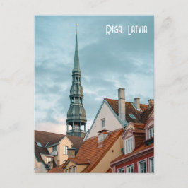 Historiska byggnader i Gamla Riga, Lettland Vykort