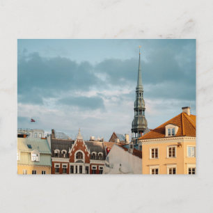 Historiska byggnader i Gamla Riga, Lettland Vykort