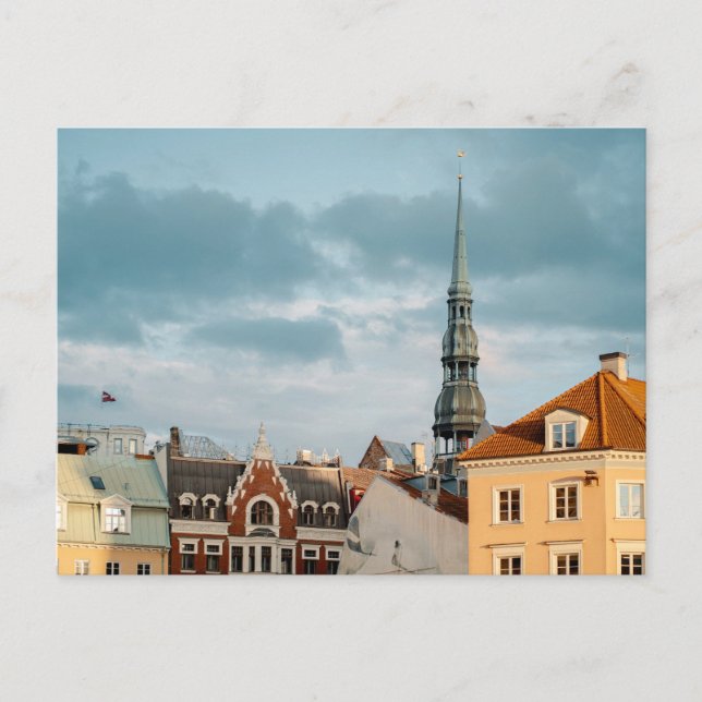 Historiska byggnader i Gamla Riga, Lettland Vykort (Framsida)