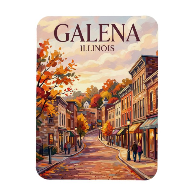 Historiska byn Galena USA Magnet (Vertikal)