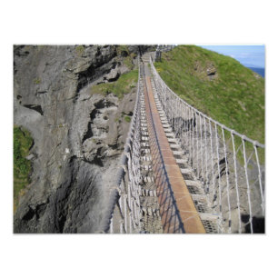 Historiska Carrick-a-rede repbro, norra Fototryck