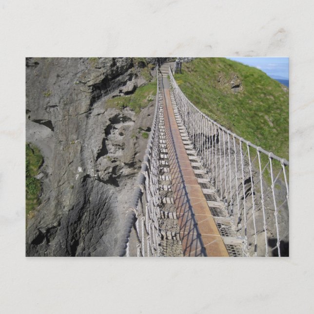 Historiska Carrick-a-rede repbro, norra Vykort (Framsida)
