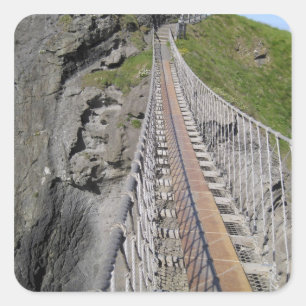 Historiska Carrick-a-rede repbron, norra Fyrkantigt Klistermärke