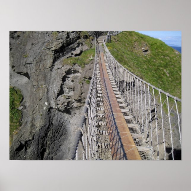 Historiska Carrick-a-rede repbron, norra Poster (Framsidan)