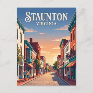 Historiska centrala Staunton USA Vykort