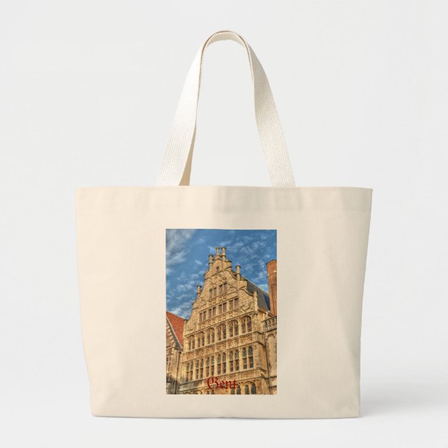Historiska centrum i Gent, Belgien Jumbo Tygkasse (Framsidan)