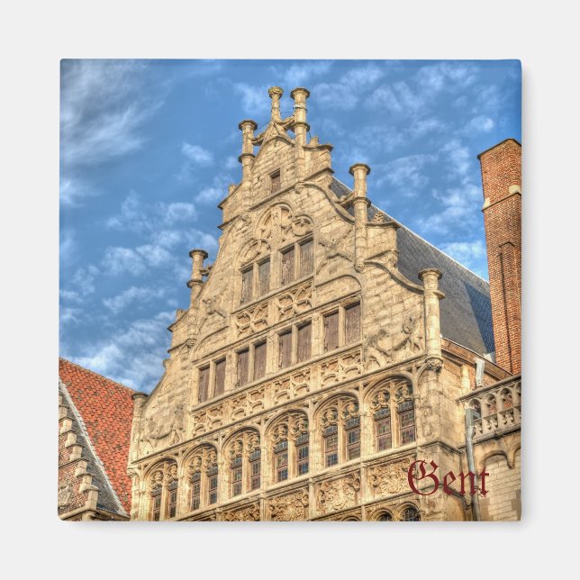 Historiska centrum i Gent, Belgien Magnet (Framsidan)