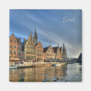 Historiska centrum i Gent, Belgien Magnet