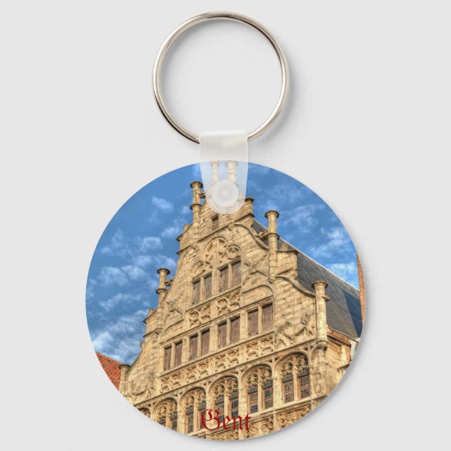 Historiska centrum i Gent, Belgien Nyckelring (Framsida)