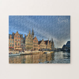 Historiska centrum i Gent, Belgien Pussel