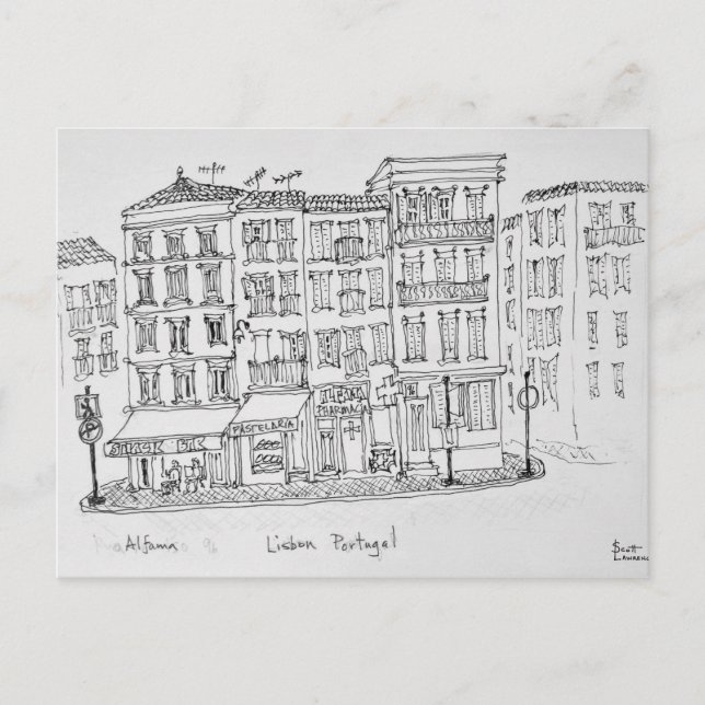 Historiska distriktet Alfama | Lissabon, Portugal Vykort (Framsida)