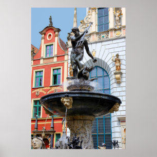 historiska Gdansk, Polen affisch