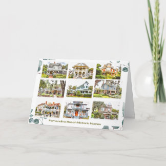 Historiska hem i Fernandina Beach 5x7 Notkort Tack Kort