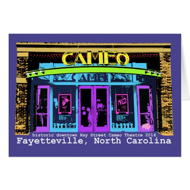 Historiska i stadens centrum Fayetteville NC Hälsningskort (Framsidan Horizontal)