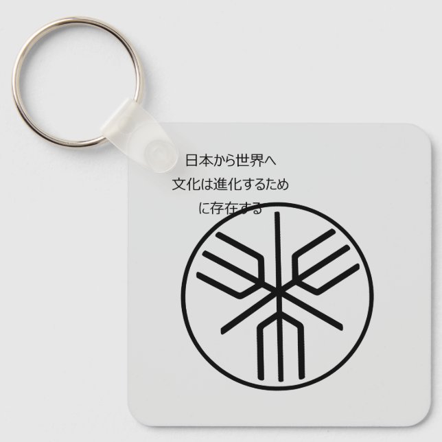 Historiska japanska arkipelag-emblem nyckelring (Framsida)