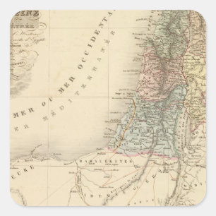 Historiska Jerusalem, Palestina Fyrkantigt Klistermärke