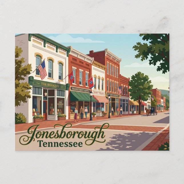 Historiska Jonesborough USA Vykort (Framsida)