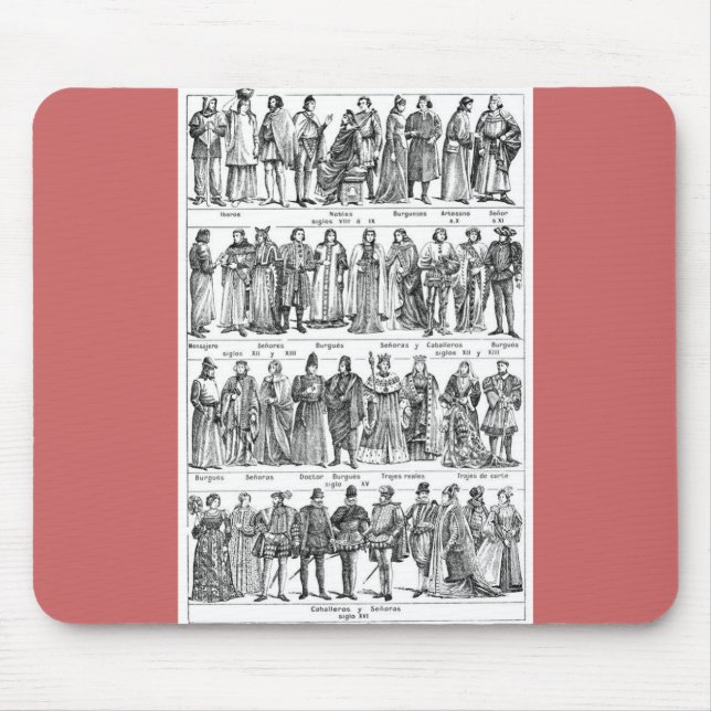 Historiska kostnader musmatta (Framsidan)