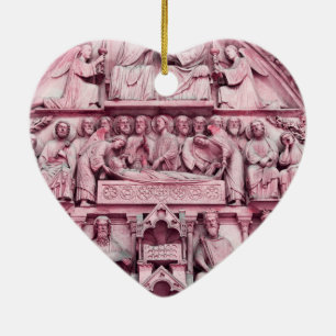 Historiska, kristna skulpturer Notre Dame Paris Julgransprydnad Keramik