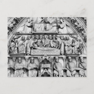 Historiska, kristna skulpturer Notre Dame Paris Vykort