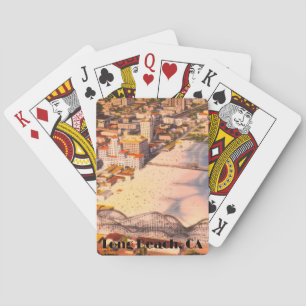 Historiska Long Beach, California Boardwalk-vy Casinokort