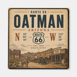 Historiska Oatman Arizona Landmärke Design Magnet