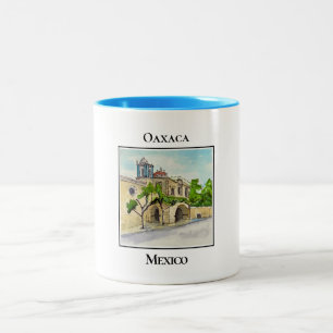 Historiska Parroquia de los Siete Principes Oaxaca Två-Tonad Mugg