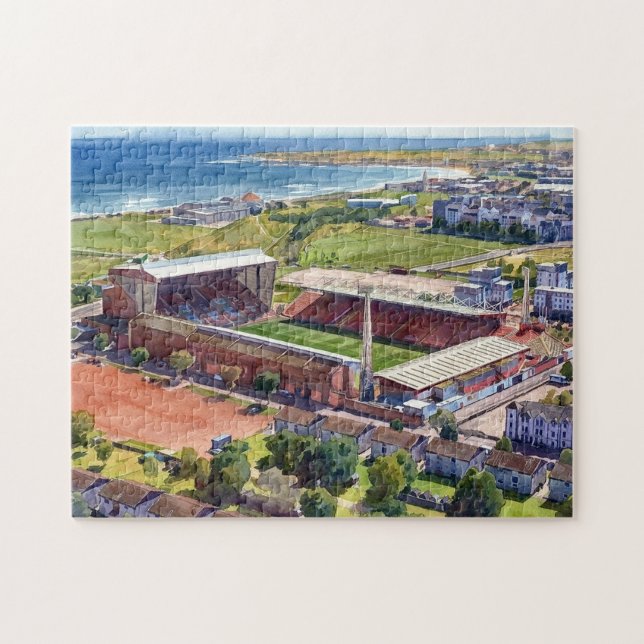 Historiska Pittodrie Stadium Aberdeen Pussel (Horisontell)