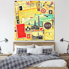 Historiska postresor canvastryck